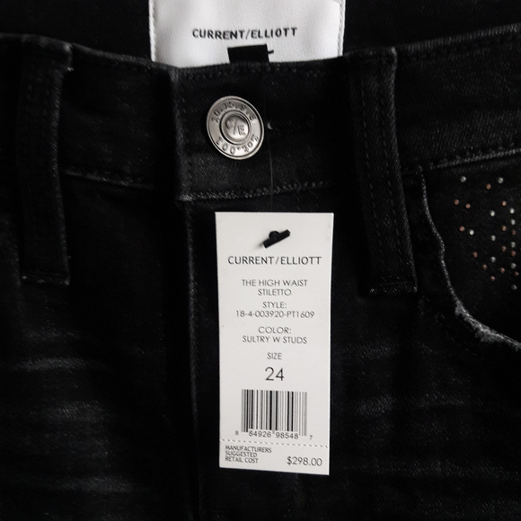 NWT Current/Elliott High Waist Stiletto Jeans - Picture 7 of 8